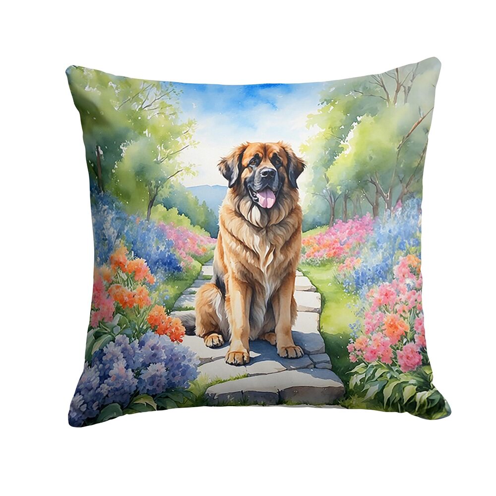 9326 Spring Path Throw Pillow, 18Hx18W, Leonberger 6666